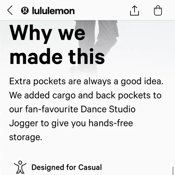 NWT - Lululemon, Dance Studio Relaxed-Fit Mid-Rise Cargo Jogger - Picture 8 of 9